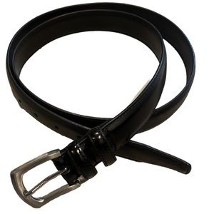 MURPHY & HARTELIUS UNISEX LEATHER PILOT BELT BLACK SIZE 44 NEW WITHOUT TAGS